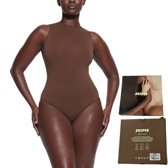 SKIMS Essential Crew Neck Sleeveless Bodysuit Smokey Quartz Womens 4X/5X - Picture 1 of 11